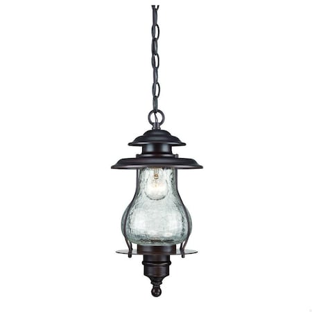 Homeroots 16.5 x 8 x 8 in. Blue Ridge 1-Light Architectural Bronze Hanging Light 398024